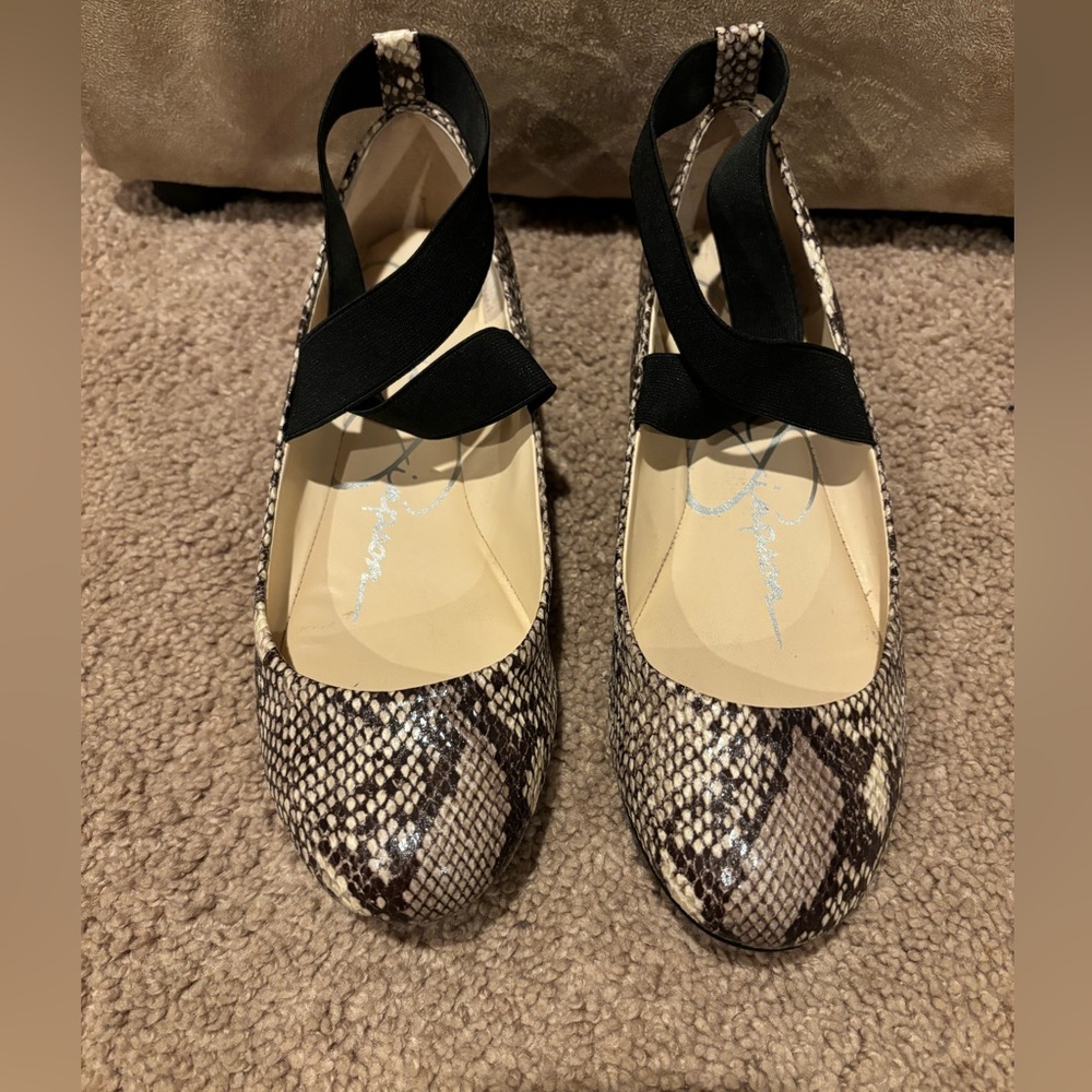 Jessica Simpson Printed Ballet Flat, size 9.5.